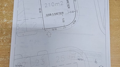 Jual Tanah Lokasi Strategis, Luas 210 m2