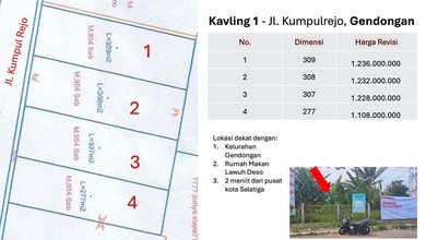 Jual Tanah Area Komplek Salatiga View Danau dan Taman