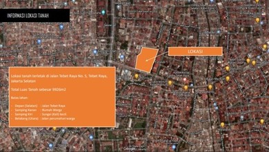 For Sale Tanah Premium di Tebet, Jakarta Selatan, LT 9926m²