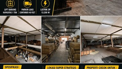Dijual Gudang 14M-Akses Kontainer 40Ft-Joglo Jakarta Barat