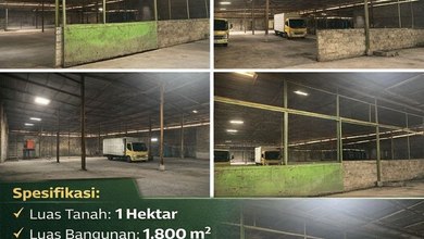 Disewakan Gudang Stand Alone 1800M2 di Gunung Putri Bogor