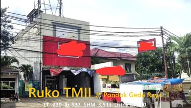 Investasi Untung Ruko Taman Mini Jl. Raya Pondok Gede, Pinang Ranti, Jakarta Timur