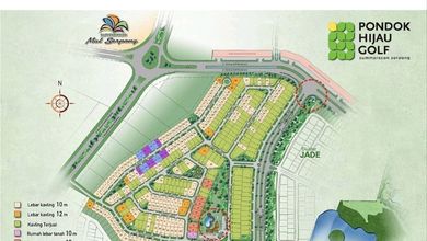 Dijual Tanah Premium di Gading Serpong Pondok Hijau Golf, Tangerang, LT 300m²