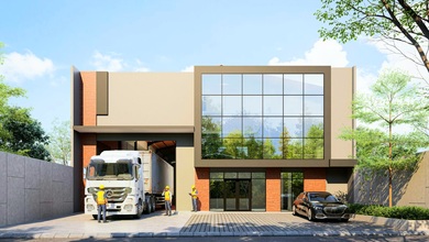 Dijual Gudang Baru Modern Tropical 1 Unit Daerah Kavling Dpr Cipondoh