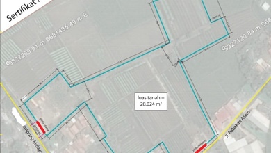 Di jual Di Bawah harga Pasar!! Tanah Bonus Gudang Akses 40 feet, dan Ada 2 akses pintu