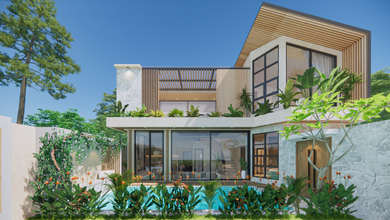 Modern Tropical Villa Di Pantai Melasti 