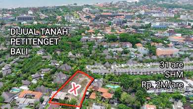 Tanah Elit Dijual di Petitenget, Badung, Harga 62,6 Miliar
