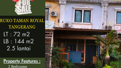 Jual  Ruko Strategis,Murah,Taman Royal 3 Tangerang