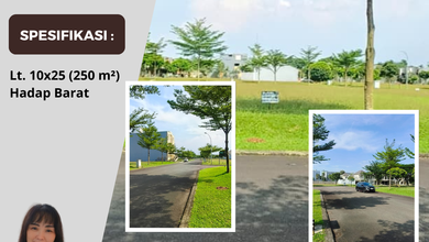 Tanah Prospektif di Area Suvarna Sutera, Tangerang, LT 250m²