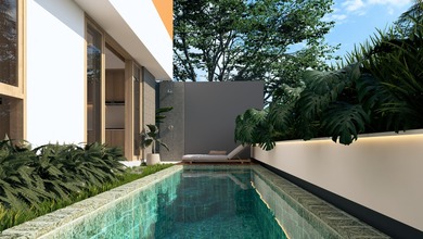 Villa Baru Modern Tropis View Sawah di Renon Dekat Sanur