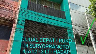DIJUAL RUKO DI JALAN UTAMA SURYOPRANOTO PASAR BARU JAKARTA PUSAT