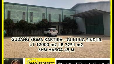 Gudang Sigma Kartika Luas 1,2 Ha,container 40 Ft, Gunung Sindur