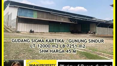 Gudang Sigma Kartika Luas 1,2 Ha,container 40 Ft, Gunung Sindur