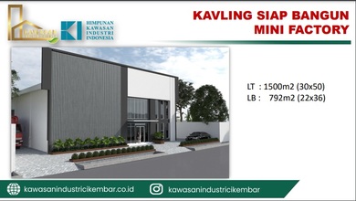 Gudang 1500 Meter di Sukabumi, Indent 6 Bulan. Bisa Industri