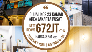 Rumah Modern LT 73 Jual area Gajah Mada, Jakarta Pusat