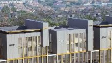 Gedung Perkantoran desain modern di boelevard bsd City
