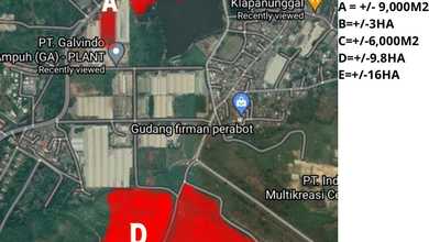 Dijual Tanah Premium di Gunung Putri, Bogor, LT 160000m²